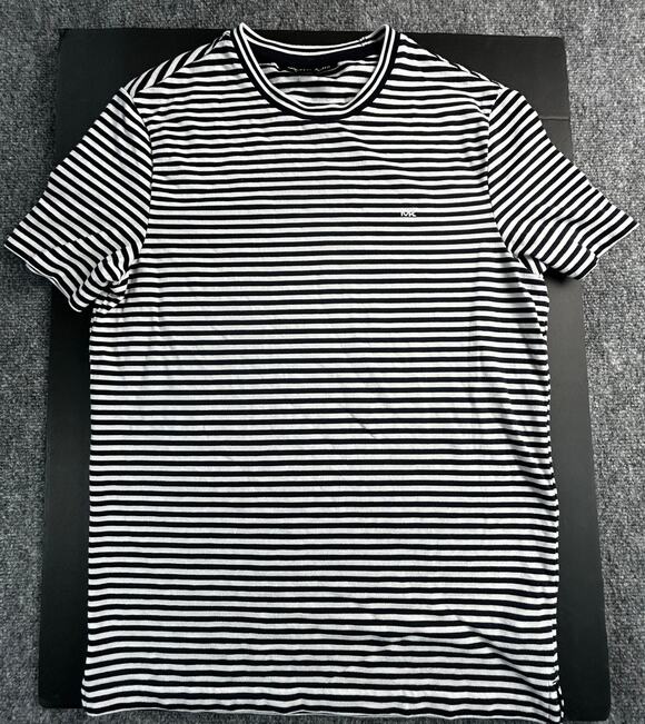 Michael Kors Tops - Michael Kors Women's Striped Knit T-Shirt Navy White Short Sleeve Size S